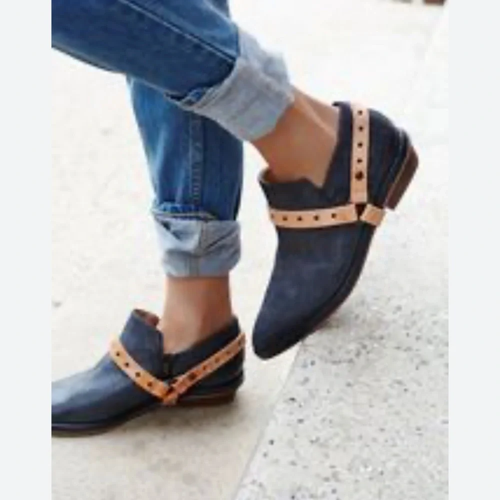 Free people blue and‎ Brown Leather Shoes